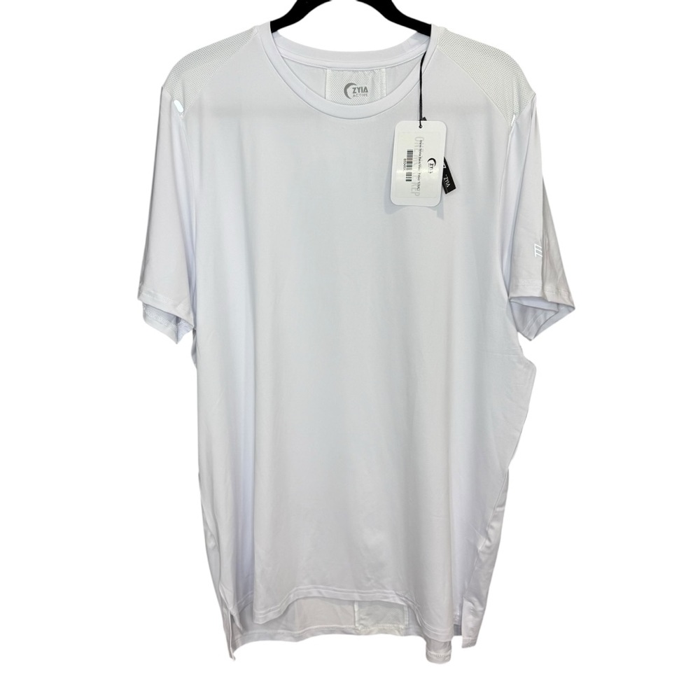 ZYIA White Short Sleeve Men's Tee Size XXL NWT